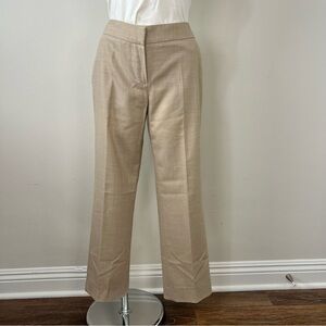 Chloé Tan Cropped Trousers Virgin Wool EU 40 Quiet Luxury Minimalist Chic
